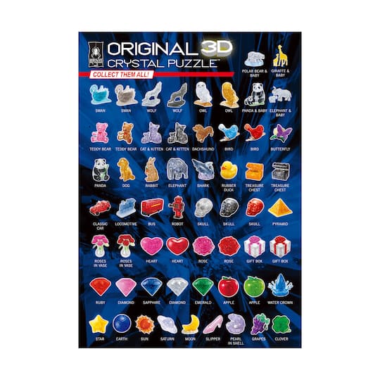 3D Crystal Puzzle - Squirrel (Brown): 55 Pcs